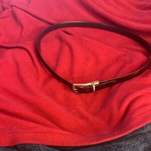 Brown Leather Belt with Silver Buckle